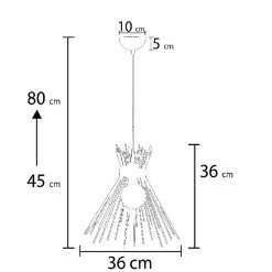 Nouveau 🔥 HOMEMANIA Lampe à Suspension Brush - Blanc, Chrome - 36 x 36 x 80 cm 👏 -Atmosphera Soldes 8681847177401 3 1