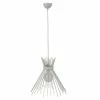 Nouveau 🔥 HOMEMANIA Lampe à Suspension Brush - Blanc, Chrome - 36 x 36 x 80 cm 👏 -Atmosphera Soldes 8681847177418 1