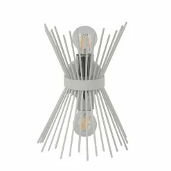 Tout neuf ✨ HOMEMANIA Lampe Murale Brush - Blanc, Chrome - 22 x 32 x 15 cm ⌛