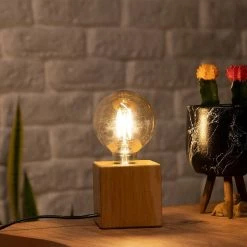 Grosses soldes 🧨 HOMEMANIA Lampe de Bureau Shape Base - Chêne - 10 x 10 x 10 cm ⭐ -Atmosphera Soldes 8681847178101 4