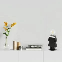 Tout neuf 🛒 HOMEMANIA Lampe de table Eva - Noir, blanc - 15 x 16 x 26 cm 🤩 -Atmosphera Soldes 8681847183303 4