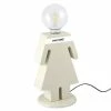 Le moins cher 🌟 HOMEMANIA Lampe de table Eva - Sable, Blanc, Noir - 15 x 16 x 26 cm 🎁