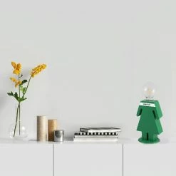 Le moins cher 😍 HOMEMANIA Lampe de table Eva - Vert, blanc, noir - 15 x 16 x 26 cm 💯 -Atmosphera Soldes 8681847183396 4