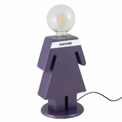 Grosses soldes ✔️ HOMEMANIA Lampe de table Eva - Violet, blanc, noir - 15 x 16 x 26 cm ❤️