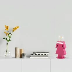 Le moins cher 💯 HOMEMANIA Lampe de table Eva - Rose, blanc, noir - 15 x 16 x 26 cm 🌟 -Atmosphera Soldes 8681847183426 4