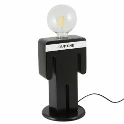 Sortie 😍 HOMEMANIA Lampe de table Adam - Noir, blanc - 15 x 15 x 26 cm 💯