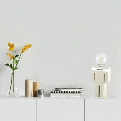 Les meilleures critiques de 👍 HOMEMANIA Lampe de table Adam - Sable, Blanc, Noir - 15 x 15 x 26 cm 🤩 -Atmosphera Soldes 8681847183471 4