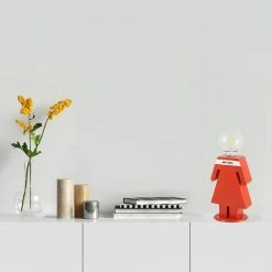 Le moins cher ⭐ HOMEMANIA Lampe de table Eve - Rouge, blanc, noir - 15 x 15 x 26 cm 🔥 -Atmosphera Soldes 8681847183501 4