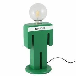 Promo ✨ HOMEMANIA Lampe de table Adam - Vert, blanc, noir - 15 x 15 x 26 cm ⭐