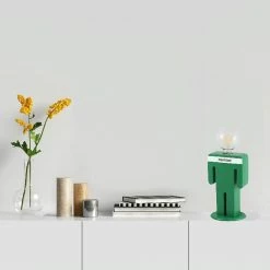 Promo ✨ HOMEMANIA Lampe de table Adam - Vert, blanc, noir - 15 x 15 x 26 cm ⭐ -Atmosphera Soldes 8681847183549 4