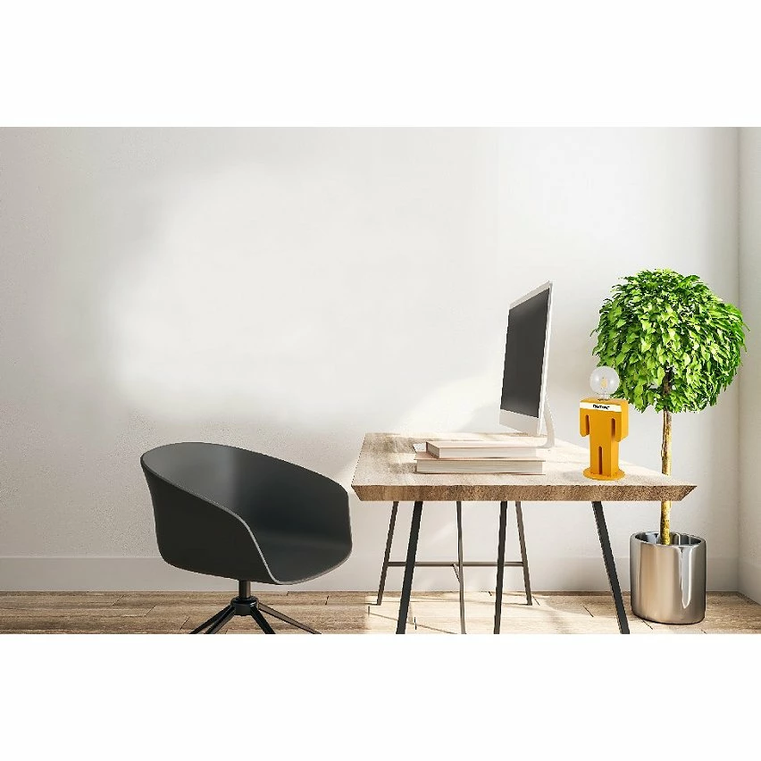 De gros 🥰 HOMEMANIA Lampe de table Adam - Orange, blanc, noir - 15 x 15 x 26 cm 🤩 5 De gros 🥰 HOMEMANIA Lampe de table Adam - Orange, blanc, noir - 15 x 15 x 26 cm 🤩 – Image 3