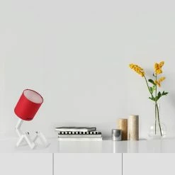 Vente flash 👍 HOMEMANIA Lampe de table Wally - Bordeaux, blanc, noir - 15 x 40 x 45 cm 🌟 -Atmosphera Soldes 8681847183860 4