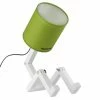 Meilleur prix 🔥 HOMEMANIA Lampe de table Wally - Vert, blanc, noir - 15 x 40 x 45 cm 😍 -Atmosphera Soldes 8681847183891 1