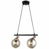 Nouveau 🌟 HOMEMANIA Lampe à Suspension Serrta - Noir, Cuivre - 15 x 36 x 90 cm 🤩 -Atmosphera Soldes 8699508160426 1