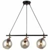 Meilleure vente 👏 HOMEMANIA Lampe à Suspension Serrta - Noir, Cuivre - 15 x 60 x 90 cm ✔️ -Atmosphera Soldes 8699508160433 1