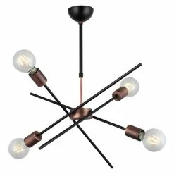 Tout neuf ❤️ HOMEMANIA Lampe à Suspension Gera - Cuivre, noir - 40 x 53 x 75 cm ✔️