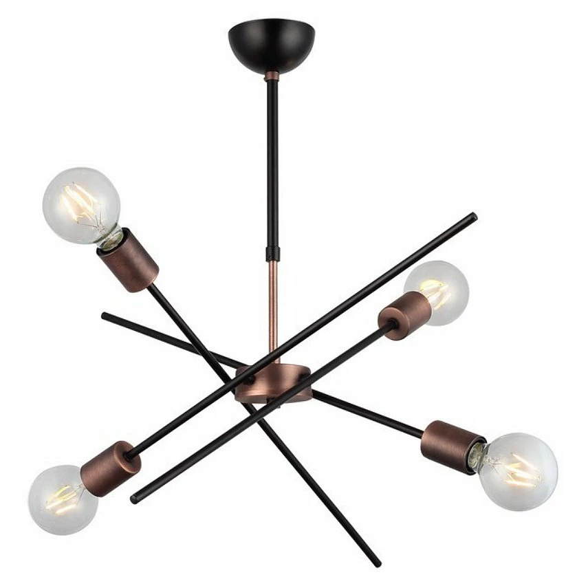 Tout neuf ❤️ HOMEMANIA Lampe à Suspension Gera - Cuivre, noir - 40 x 53 x 75 cm ✔️ 3 Tout neuf ❤️ HOMEMANIA Lampe à Suspension Gera - Cuivre, noir - 40 x 53 x 75 cm ✔️