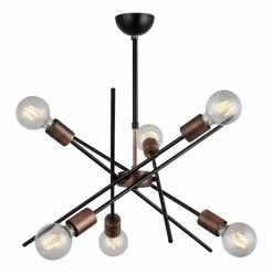 Grosses soldes 🎁 HOMEMANIA Lampe à Suspension Gera - Cuivre, noir - 50 x 50 x 75 cm 😀