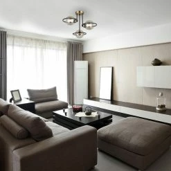 Remise 😉 HOMEMANIA Lampe à Suspension Ringo - Or, noir - 44 x 44 x 34 cm 🎉 -Atmosphera Soldes 8699508164240 2