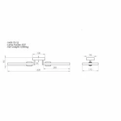 Tout neuf 🛒 HOMEMANIA Lampe de Plafond Era - Or, Noir, Bois - 62 x 17 x 9 cm 👍 -Atmosphera Soldes 8699508164615 3