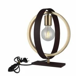 Le moins cher 🌟 HOMEMANIA Lampe de Bureau Tado - Or, Brun - 18 x 28 x 31,5 cm 🎁