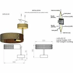 Le moins cher 🔥 HOMEMANIA Lampe Murale Manya - Or, bois - 22 x 18 x 25 cm ✔️ -Atmosphera Soldes 8699508172504 3