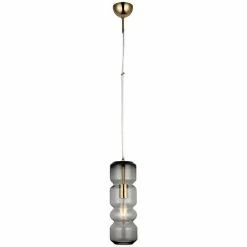 Offres đ„° Homemania Lampe Ă Suspension Kanu - Or, Transparent - 12 x 12 x 110 cm đŻ
