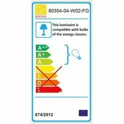 Vente flash ✔️ HOMEMANIA Lampe Murale Arredo - Or, Transparent - 37 x 22 x 58 cm 🔥 -Atmosphera Soldes 8699508175970 4