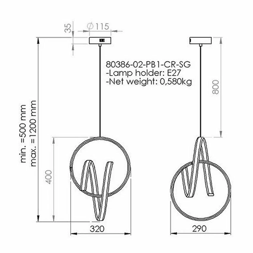 Top 10 👏 HOMEMANIA Lampe à Suspension Vegas - Or - 29 x 32 x 120 cm 🎉 5 Top 10 👏 HOMEMANIA Lampe à Suspension Vegas - Or - 29 x 32 x 120 cm 🎉 – Image 3