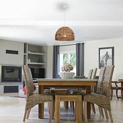 Remise 🔔 HOMEMANIA Lampe à Suspension Evan - Ecru, Noir - 35 x 35 x 83 cm 💯 -Atmosphera Soldes 8699508177325 2