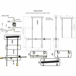 Promo 🤩 HOMEMANIA Lampe à Suspension Rena - Or, noir - 16 x 68 x 112 cm 🎉 -Atmosphera Soldes 8699508177974 3