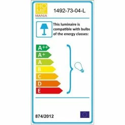 Promo 🤩 HOMEMANIA Lampe à Suspension Rena - Or, noir - 16 x 68 x 112 cm 🎉 -Atmosphera Soldes 8699508177974 4