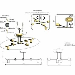 Vente flash ✨ HOMEMANIA Lampe de Plafond Rena - Or, noir - 49 x 87 x 20 cm 😉 8 Vente flash ✨ HOMEMANIA Lampe de Plafond Rena - Or, noir - 49 x 87 x 20 cm 😉 -Atmosphera Soldes 8699508178001 3