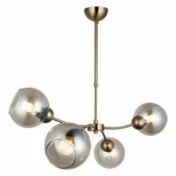 Tout neuf 🎁 HOMEMANIA Lampe à Suspension Poza - Or, Transparent - 25 x 50 x 72 cm 🤩