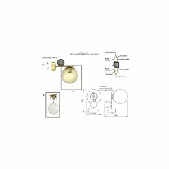 Top 10 ⌛ HOMEMANIA Lampe murale Toppo - Or - 18 x 28 x 33 cm 😀 -Atmosphera Soldes 8699508180639 3