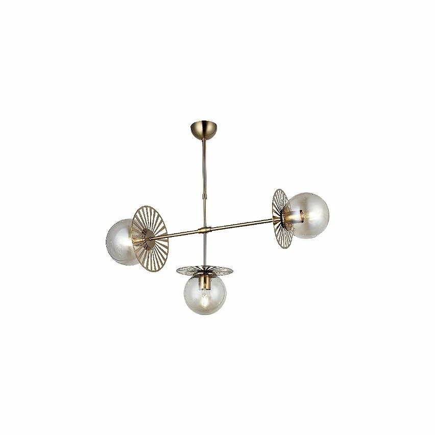 Remise ❤️ HOMEMANIA Lampe de suspension Suno - Or - 25 x 89 x 95 cm ✔️ 3 Remise ❤️ HOMEMANIA Lampe de suspension Suno - Or - 25 x 89 x 95 cm ✔️