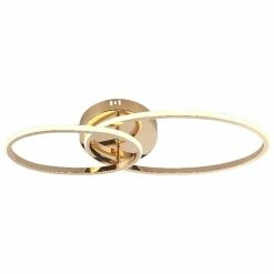 Budget 🌟 HOMEMANIA Lampe de Plafond Estea - Or - 60 x 21 x 9 cm 🎉