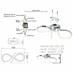 Tout neuf 😀 HOMEMANIA Lampe de Plafond Ornes - Or - 60 x 28 x 8 cm 🥰 -Atmosphera Soldes 8699508182831 3