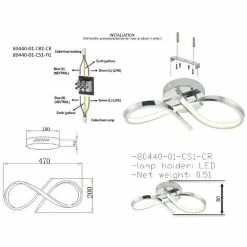 Coupon 🎉 HOMEMANIA Lampe de Plafond Ornes - Gris - 47 x 20 x 8 cm 👍 -Atmosphera Soldes 8699508182848 3