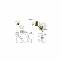 De gros 🎉 HOMEMANIA Lampe murale Korta - Or - 15 x 26 x 25 cm 🎉 -Atmosphera Soldes 8699508182909 3