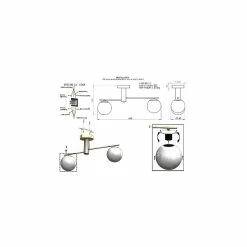 Vente flash ❤️ HOMEMANIA Lampe de Plafond Ceka - Or - 14 x 64 x 32 cm 🔥 -Atmosphera Soldes 8699508183746 3