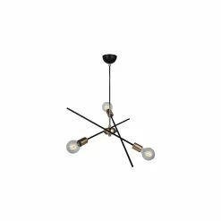 Acheter 🔔 HOMEMANIA Lampe de suspension Opa - Noir, or - 54 x 54 x 106 cm ⌛
