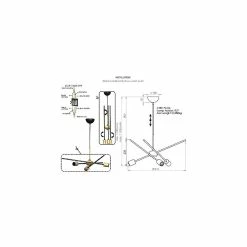 Acheter 🔔 HOMEMANIA Lampe de suspension Opa - Noir, or - 54 x 54 x 106 cm ⌛ -Atmosphera Soldes 8699508183852 3