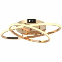 Meilleure affaire 💯 HOMEMANIA Lampe de Plafond Rovigo - Or - 50,5 x 41 x 11 cm 🛒