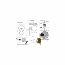 Budget 😀 HOMEMANIA Lampe murale Bera - Or - 15 x 23 x 30 cm ✔️ -Atmosphera Soldes 8699508185139 3