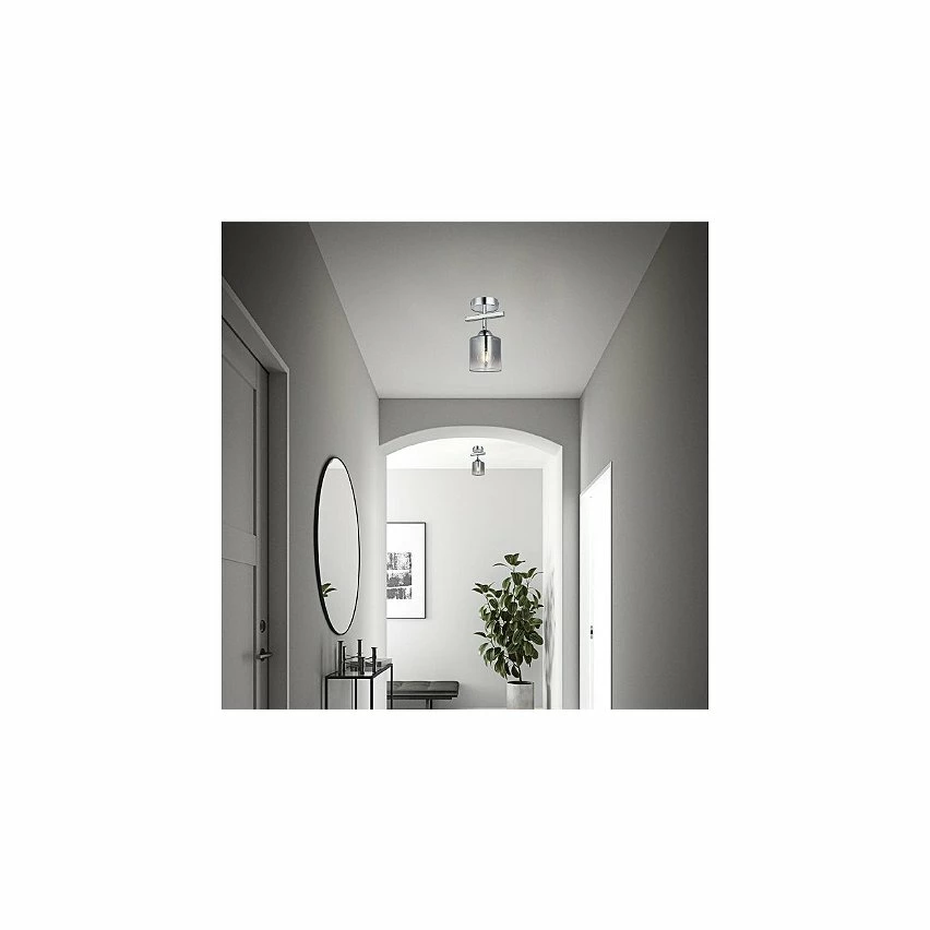 Nouveau 🎁 HOMEMANIA Lampe de Plafond Rayo - Chrome - 10 x 16 x 27 cm ❤️ 4 Nouveau 🎁 HOMEMANIA Lampe de Plafond Rayo - Chrome - 10 x 16 x 27 cm ❤️ – Image 2