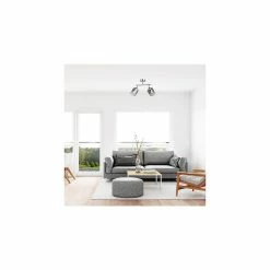 Meilleure affaire 🤩 HOMEMANIA Lampe de Plafond Rayo - Chrome - 10 x 36 x 32 cm 🥰 -Atmosphera Soldes 8699508185207 2
