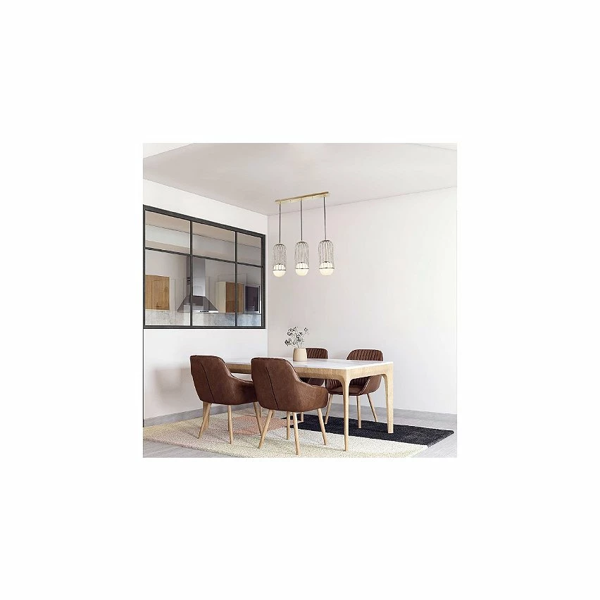 Offres 🎉 HOMEMANIA Lampe de suspension Capola - Or - 15 x 68 x 110 cm 💯 4 Offres 🎉 HOMEMANIA Lampe de suspension Capola - Or - 15 x 68 x 110 cm 💯 – Image 2