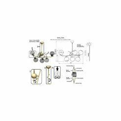 Promo 👏 HOMEMANIA Lampe de suspension Hedra - Or - 88 x 88 x 95 cm ❤️ -Atmosphera Soldes 8699508185443 3