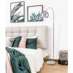 Meilleur prix ✔️ ATHM Design Lampadaire MILAN Argent - abat jour Metal pieds Metal effet marbre 😉 -Atmosphera Soldes 8790266249429 3